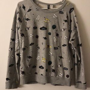 H&M Alien Spaceship Yin Yang Sweater